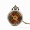 Wholesale Large quartz flip color Roman numeral pocket watch