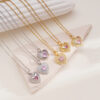 Wholesale Necklace Luxury Heart Flower Niche Temperament Stainless Steel Necklace