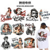 Wholesale dedicated to retro ster girl Ke's stamping stickers T-shirt thermal transfer stamping stickers st