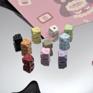 Wholesale Alloy Cheese Block Square Colorful Alloy Beads Accessories DIY Accessories