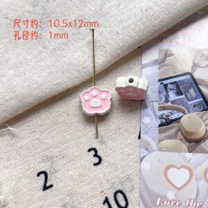 10#Pink small paw print (one)