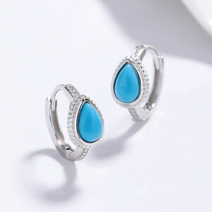White gold (turquoise) / 925 silver