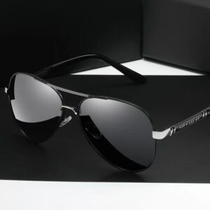 Black silver frame Gray [polarized]]