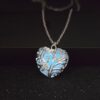 Wholesale Hollow-out Ocean Heart Glowing Necklace