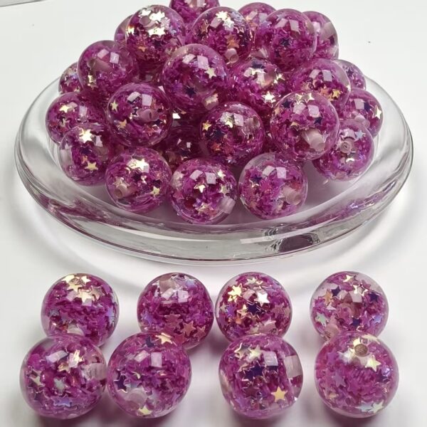 Wholesale 16mm Sequin Heart-Shaped Glitter Beads Resin Beads DIY Flower Beads
