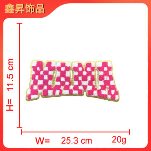 Heated hot melt glue*pink white*letters*mama*height 11.5*25.3cm