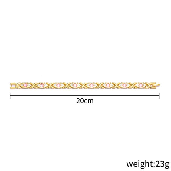 Wholesale Detachable Cross Magnet and Ornaments Diamond Magnet Women's Metal Bracelet