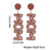 Wholesale Creative Letter Sequins Mother's Day Earrings Woven All-match Earrings
