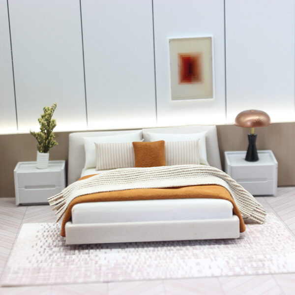 O1CN01JA3Pg124hmsrmLVIR_2212776247423-0-cib Wholesale Indoor small furniture mini bed cream style double bed
