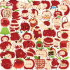 Wholesale 50ps Cartoon Apple Paradise Red Stickers