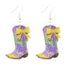 Wholesale Carnival Shining Parade Boots Map Bow Earrings