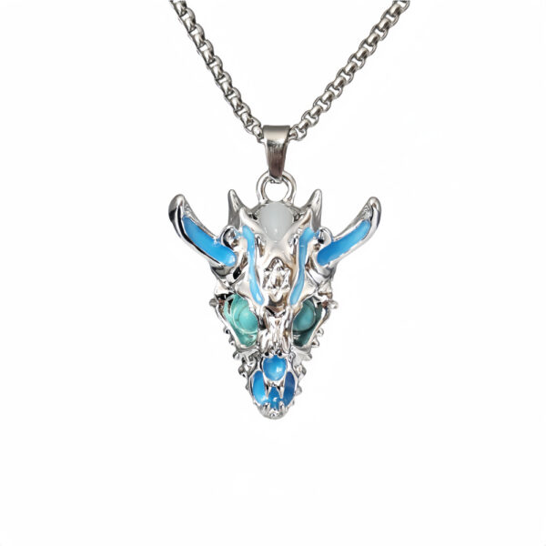 Wholesale Skull Animal Head Luminous Necklace Alloy Faucet Luminous Sweater Chain