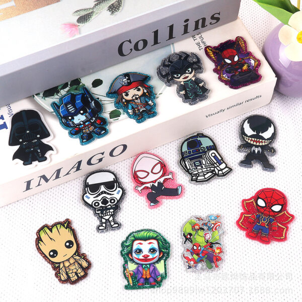 Wholesale Cute Cartoon Character Acrylic Pins DIY Patch Flatback