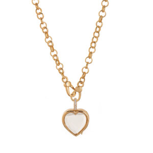 Love transparent photo box necklace (o-shaped chain)
