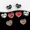 Wholesale 10pcs colored peach heart soft ceramic diamond beads
