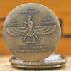 Wholesale Vintage antique bronze carved falcon pocket watch