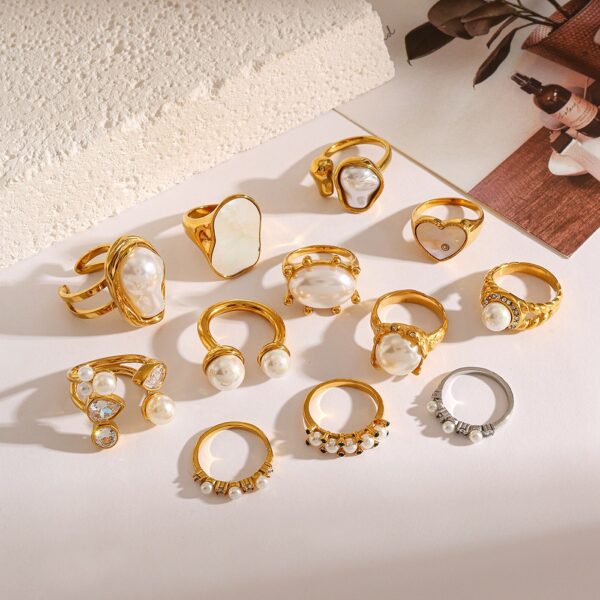 Wholesale Titanium Steel Stainless Steel Ring Vintage Round Irregular Rings
