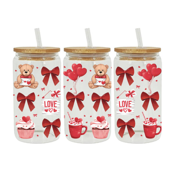 Wholesale UV Transfer Paste Glass Crystal Label Crystal Paste Cross-border Special Paste for 16oz Glass Cup 23cmX11cm