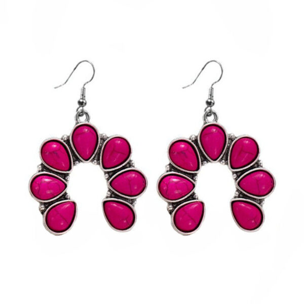 Wholesale Waterdrop Pine Stone Flower Bohemian Style Flower Earrings