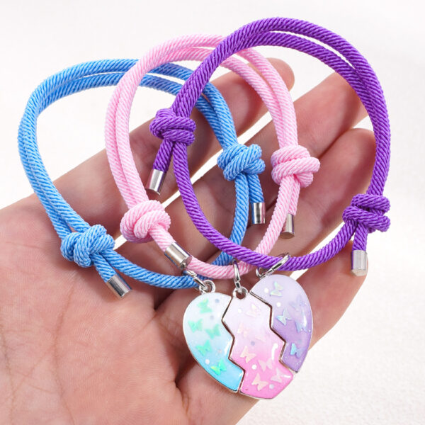 Wholesale Cartoon Heart Splicing Magnetic Bracelet Pendant