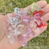 Wholesale Transparent colored butterfly bow acrylic beads