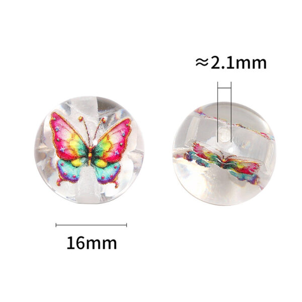 Wholesale transparent acrylic beads with built-in butterfly