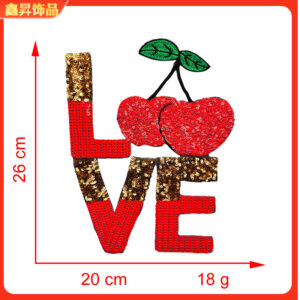 Heated hot melt glue*red*cherry*letter cherry*height 26*20cm