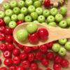 Wholesale 10pcs glass green apple red apple beads