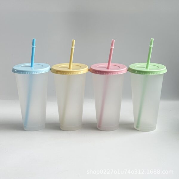 Wholesale Colorful PP material large capacity 710ml plastic straw cup