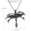 Wholesale Creative Retro Six-Winged Angel Wings Pendant Necklace