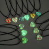 O1CN01JPQNNU1TBbTKLtoiX_2200812712344-0-cib Wholesale Luminous Love Multi colored sequin Peach Heart Necklace