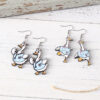 Wholesale Quirky Stethoscope Nurse Goose Wooden Double-sided Earrings