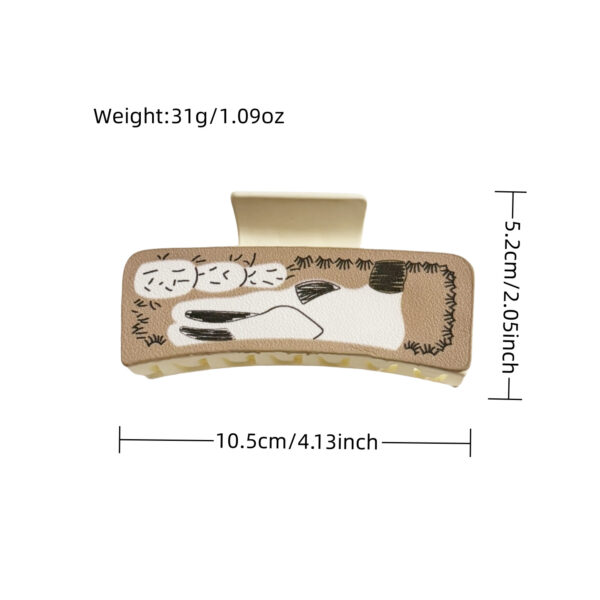 Wholesale Leather Hairpin Pu Printed Western Style Hair Accessories Shark Hair Clips