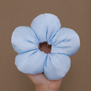 Blue flower hair tie [large]