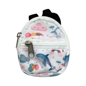 White fish bag 8x7cm small school bag