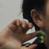 Wholesale Broccoli angry vegetable cartoon acrylic earrings