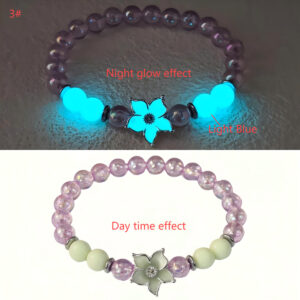 3#Purple beads + blue-green light