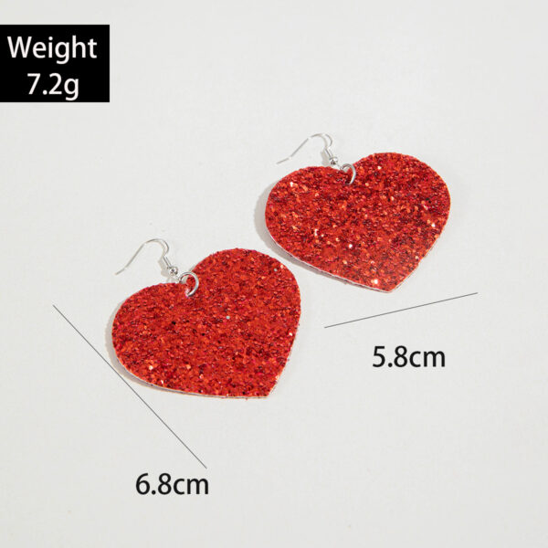 Wholesale Waterdrop Peach Heart Valentine's Day Sparkling Love Earrings