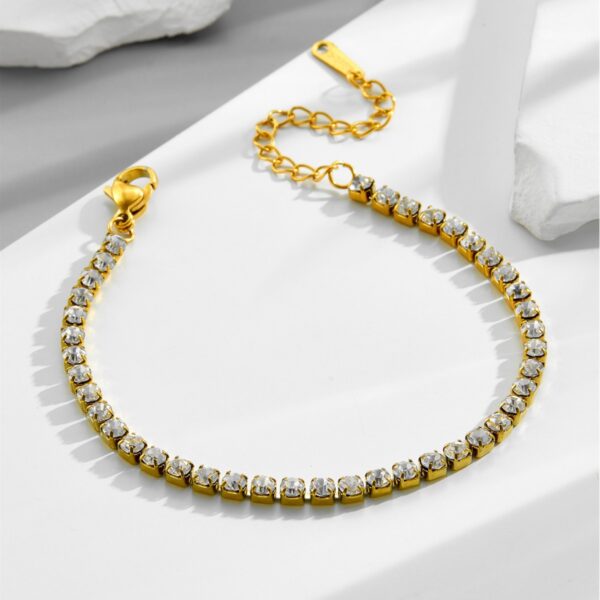 Wholesale multi-row full diamond Titanium Steel Bracelets