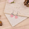 Wholesale Bow Peach Red Heart Earrings