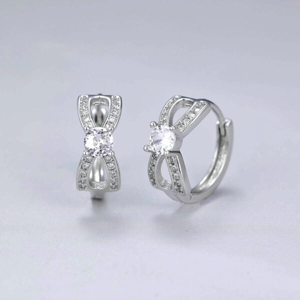Wholesale Zircon Bow Earrings, Niche Design