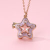 Wholesale opening and closing five-pointed star colored diamond clavicle chain starfish necklace