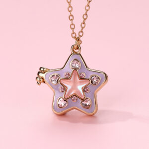 O1CN01JWDOSx1Ros7hHMwwm_2204819392159-0-cib Wholesale opening and closing five-pointed star colored diamond clavicle chain starfish necklace