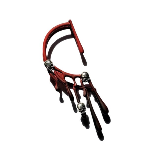 Wholesale Halloween wine red lava auricle earrings