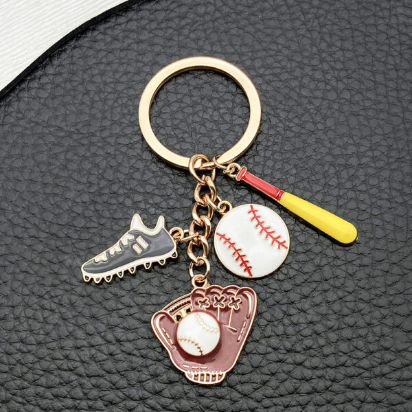 Wholesale Sports Wind Oil Dropping Baseball Sneakers Gloves Keychain