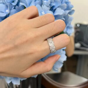 Wide version full diamond ring