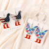 Wholesale Double sided Independence Day Boots Chicken Acrylic Earrings