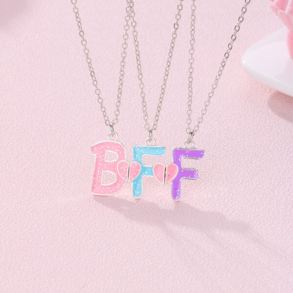 Wholesale BFF necklace simple letter clavicle chain love stitching good friend set
