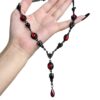 Wholesale Dark Gothic Style Halloween Red Zircon Necklace