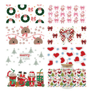 Wholesale Uv Transfer Sticker Glass Cup Crystal Label Crystal Sticker Cross-Border Exclusive for 16oz Glass Cup Special Sticker 23Cmx11Cm